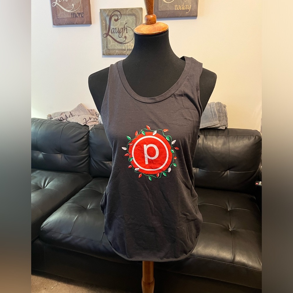 Pure Barre Christmas String Light Tank
